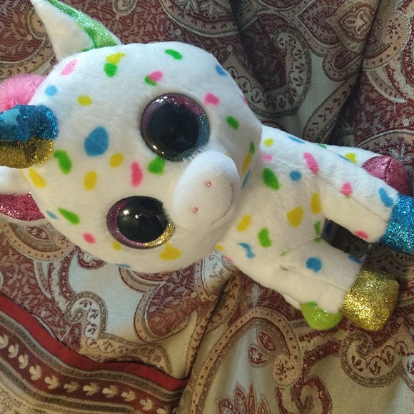 TY Beanie Valve HARMONIE the Speckled Unicorn Plush without Swing Tag. - Picture 11 of 17